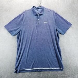Johnnie O Polo Shirt Mens XL Blue Abstract Performance‎ Short Sleeve